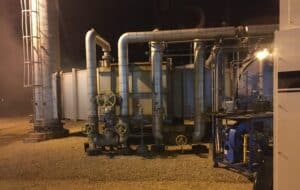Gulf Coast Combustion technician performing on-site refractory dry out on industrial equipment