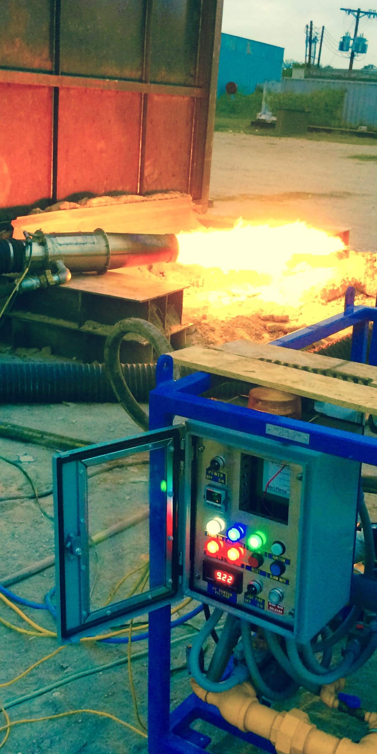 high velocity gas burner firing direct gas fire combustion heat treating gulf coast combustion