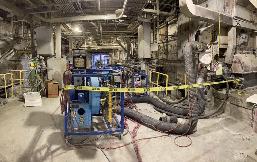 gas train equipment deployed on job site refractory dry out gulf coast combustion